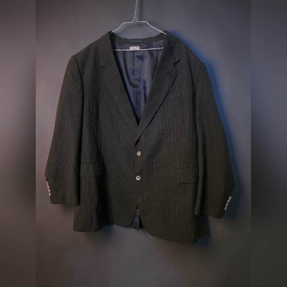 Gino Cappeli Multi Color Pinstripe Suit Jacket. Sz L52